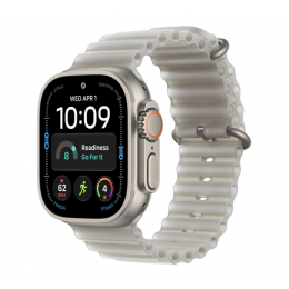 Apple Watch Ultra 4 GPS+Cellular, 49 мм, Natural Titanium, Ocean Band (TransluGray)